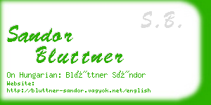 sandor bluttner business card